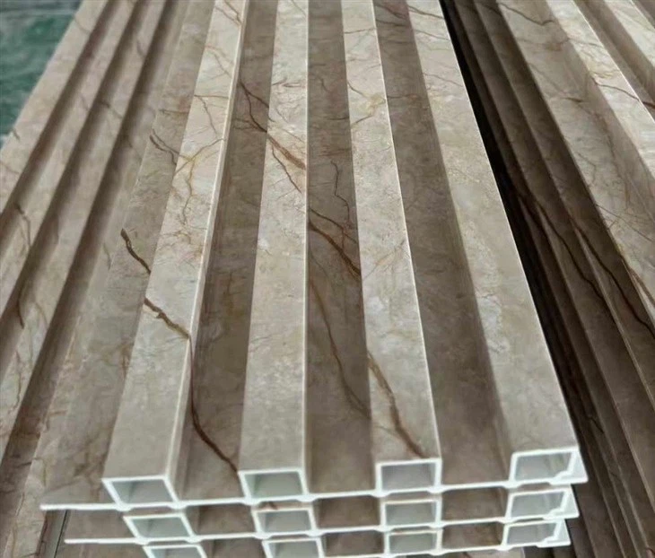 PVC Panel Wpc Wall Panel Ceiling Wpc Slat Panel Cover Marble Color