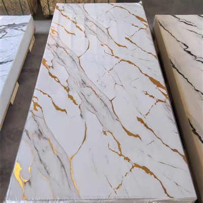 Høyglansende UV-marmorplater Marmormønster PVC-plate Lett PVC-marmorark Fleksible kunstige UV-marmorplater