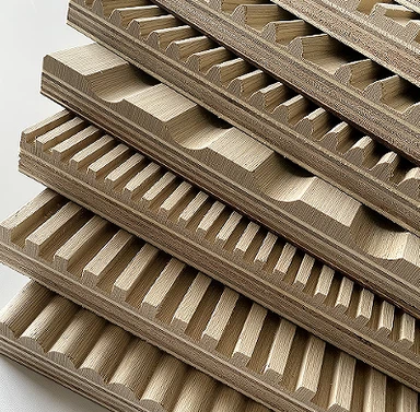 Kryssfiner laminert massivtre veggpaneler viftet med veggpanel